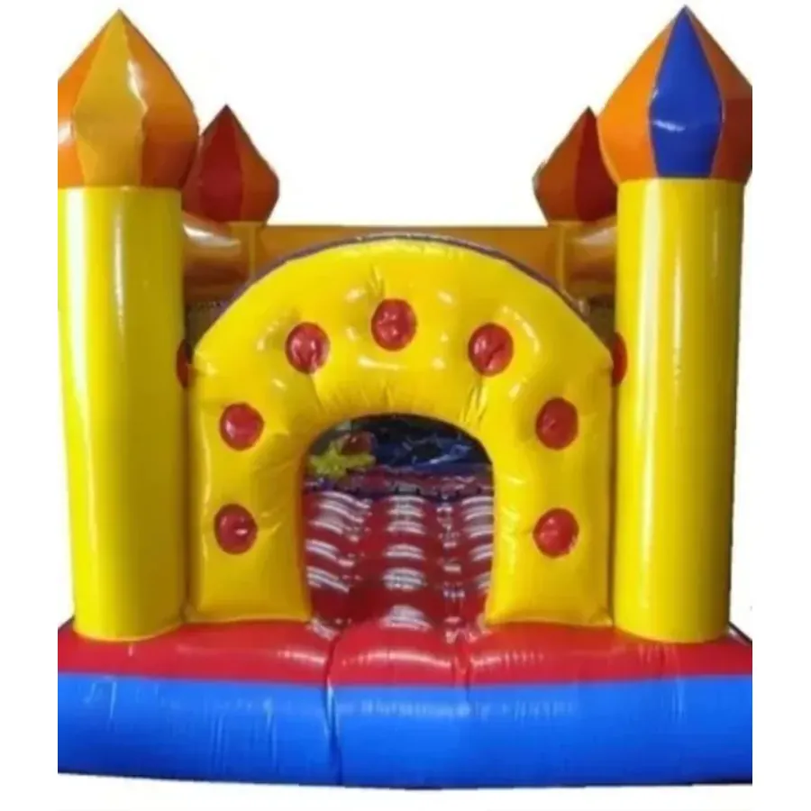 Castelo 3x3 inflável infantil colorido para festas e eventos
