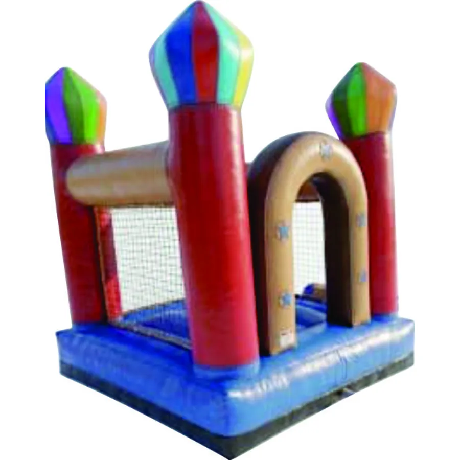 Castelo inflável infantil 2x2 colorido para festas e eventos