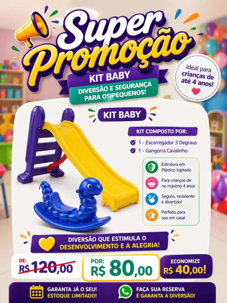 Locação de escorregador infantil e gangorra para festa infantil em São Paulo