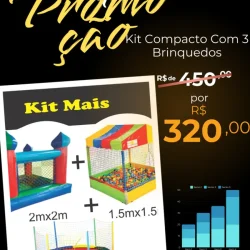 Kit Mais com 3 Brinquedos para Locação em São Paulo – Promoção